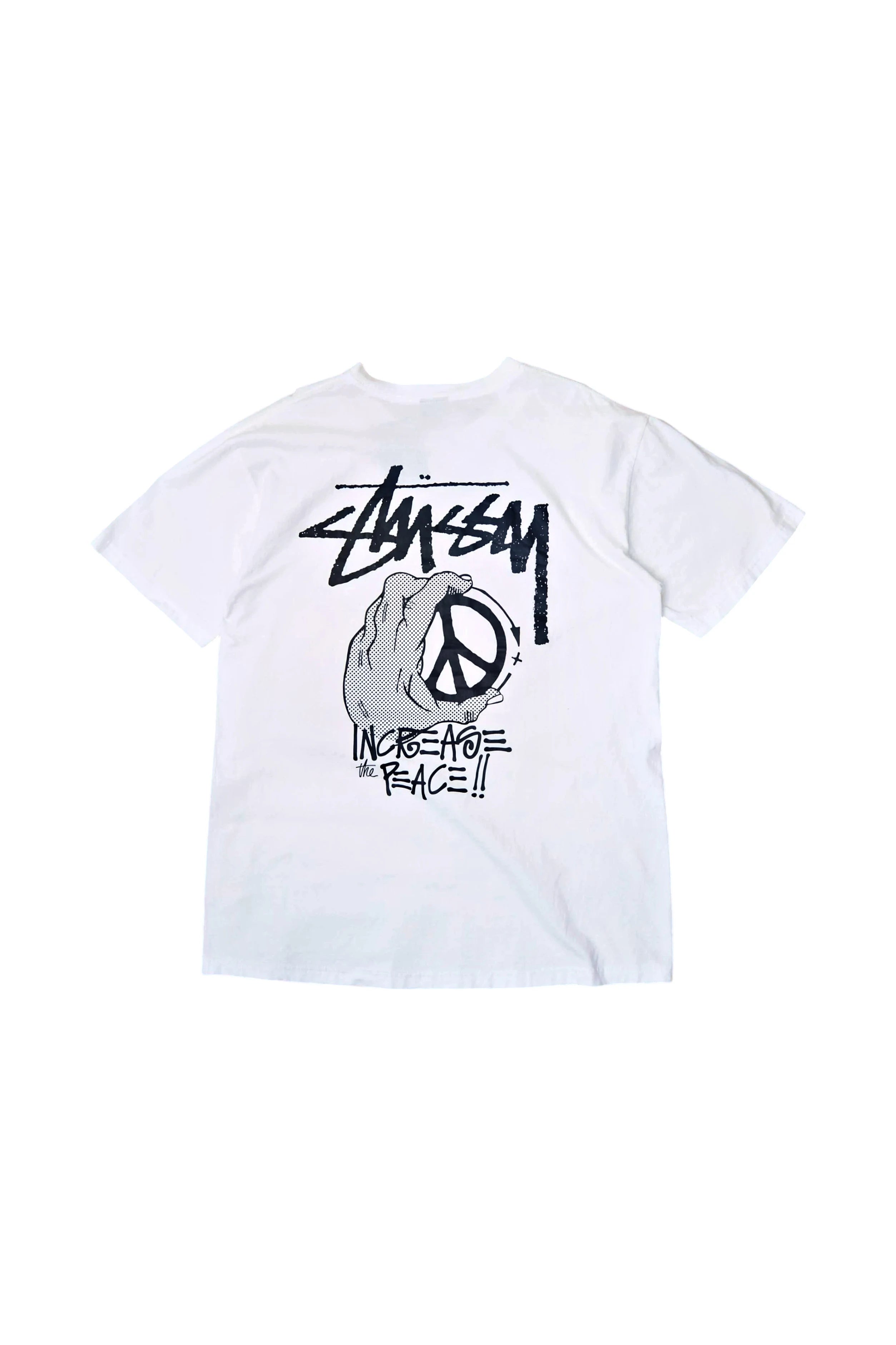その他 STUSSY livin INCREASE THE PEACE Stussy x Nike Increase The Peace T-Shirt Small Size White