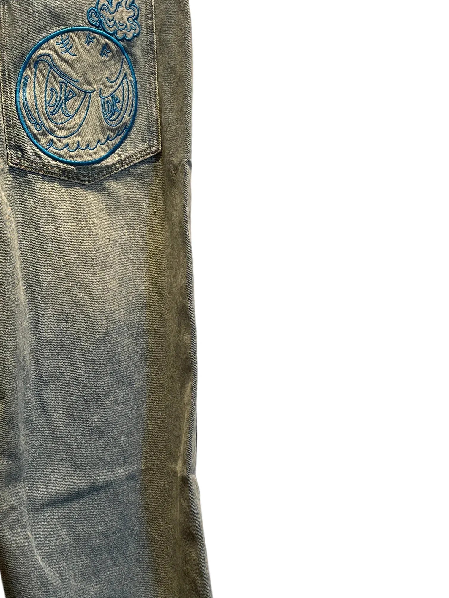 Angry Cannonball Baggy Jeans Blue