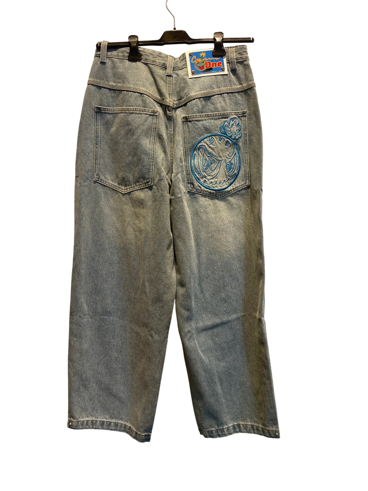 Angry Cannonball Baggy Jeans Blue