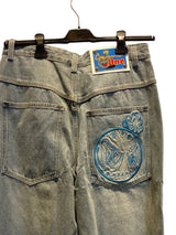 Angry Cannonball Baggy Jeans Blue