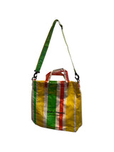 Red, yellow and green woven bag Yellow