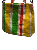 Red, yellow and green woven bag Yellow