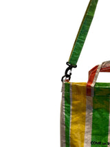 Red, yellow and green woven bag Yellow