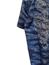 Blue Tiger Print T-Shirt Blue