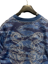 Blue Tiger Print T-Shirt Blue