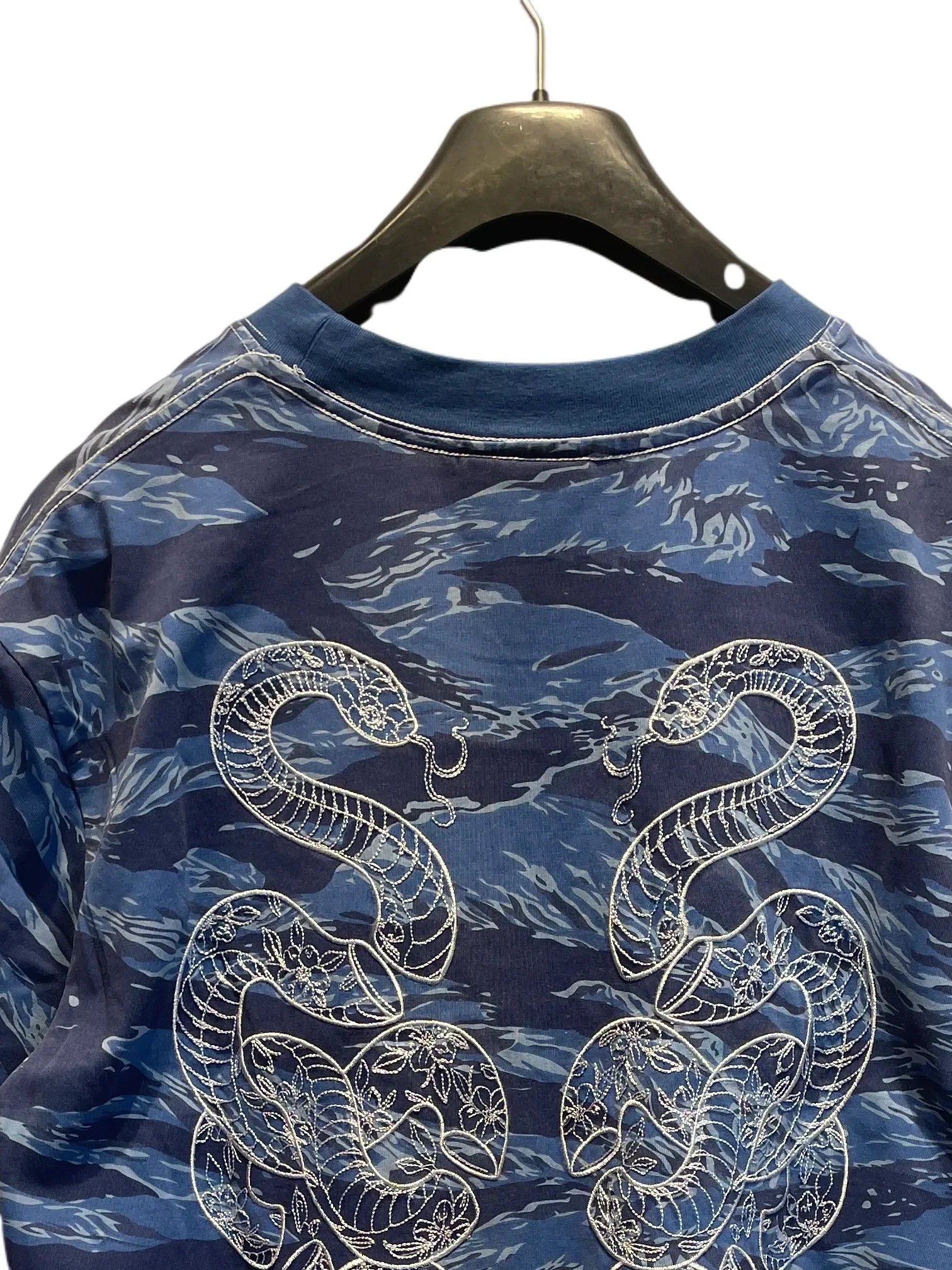 Blue Tiger Print T-Shirt Blue