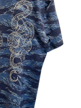 Blue Tiger Print T-Shirt Blue