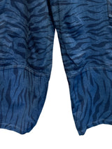 Blue Tiger Embroidered Denim Blue