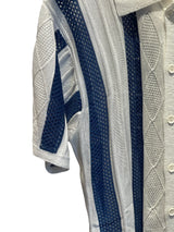 96 patchwork short-sleeved shirt White