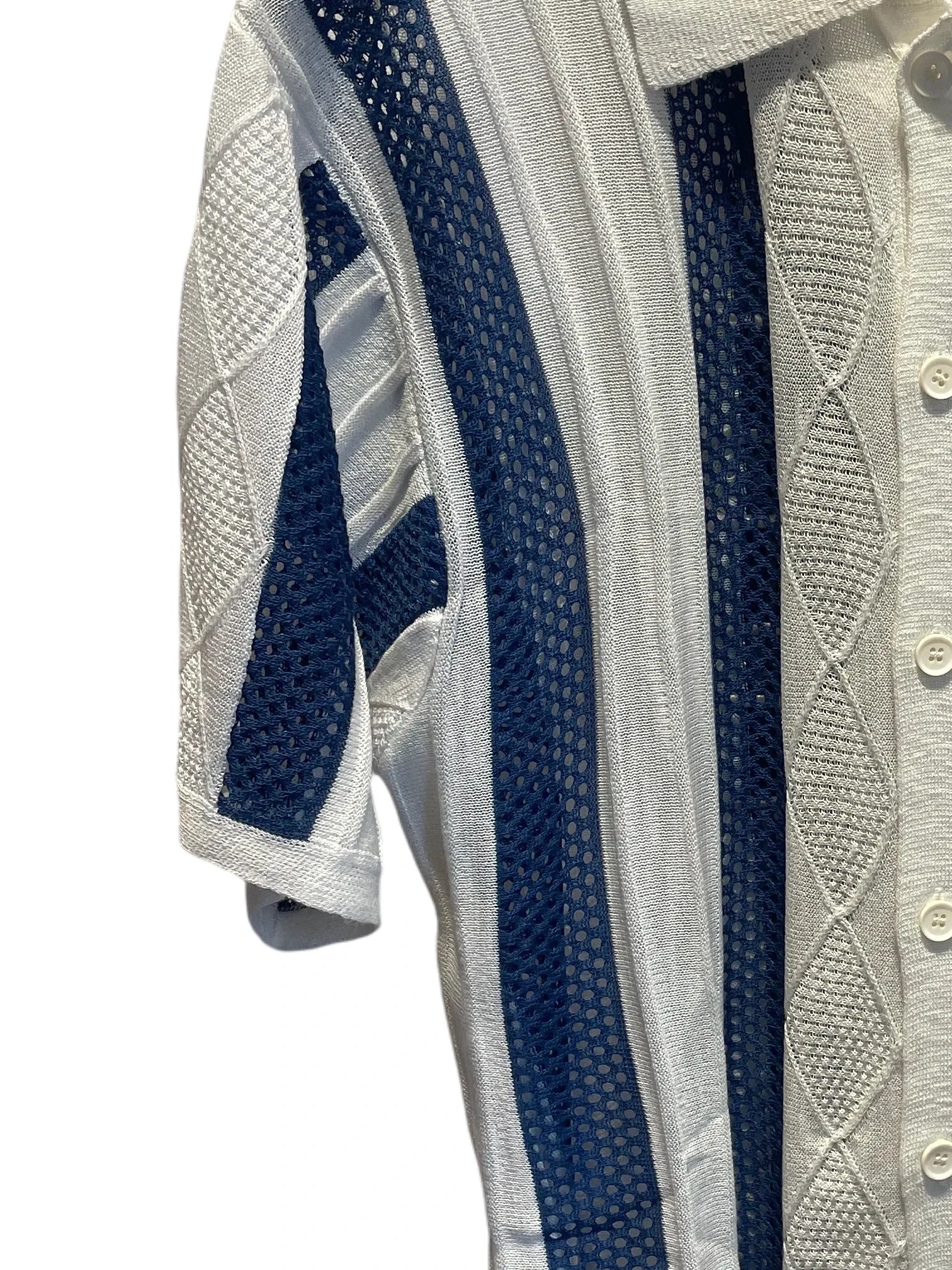 96 patchwork short-sleeved shirt White
