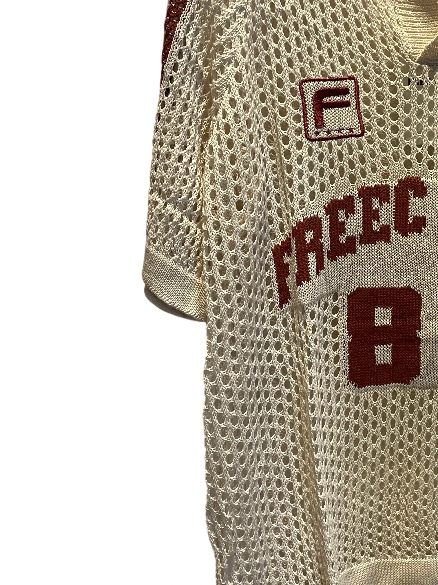 Apricot 80 mesh POLO shirt White