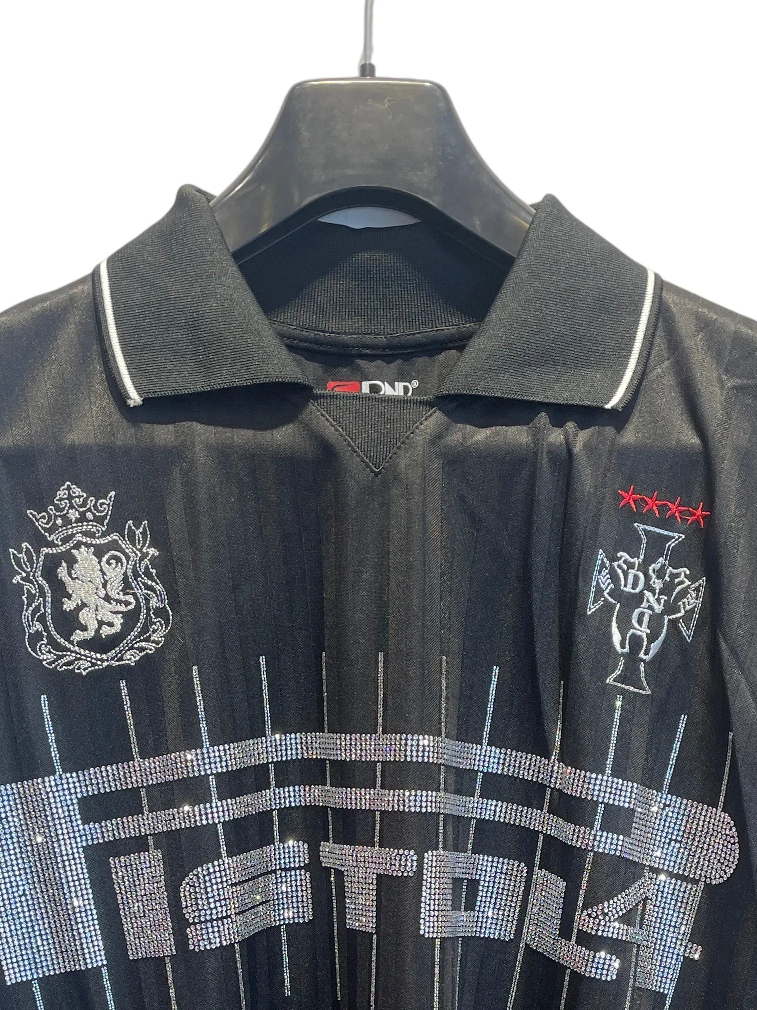 Slogan Diamond Sports POLO Shirt Black