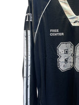 80 silver black American long sleeve Black