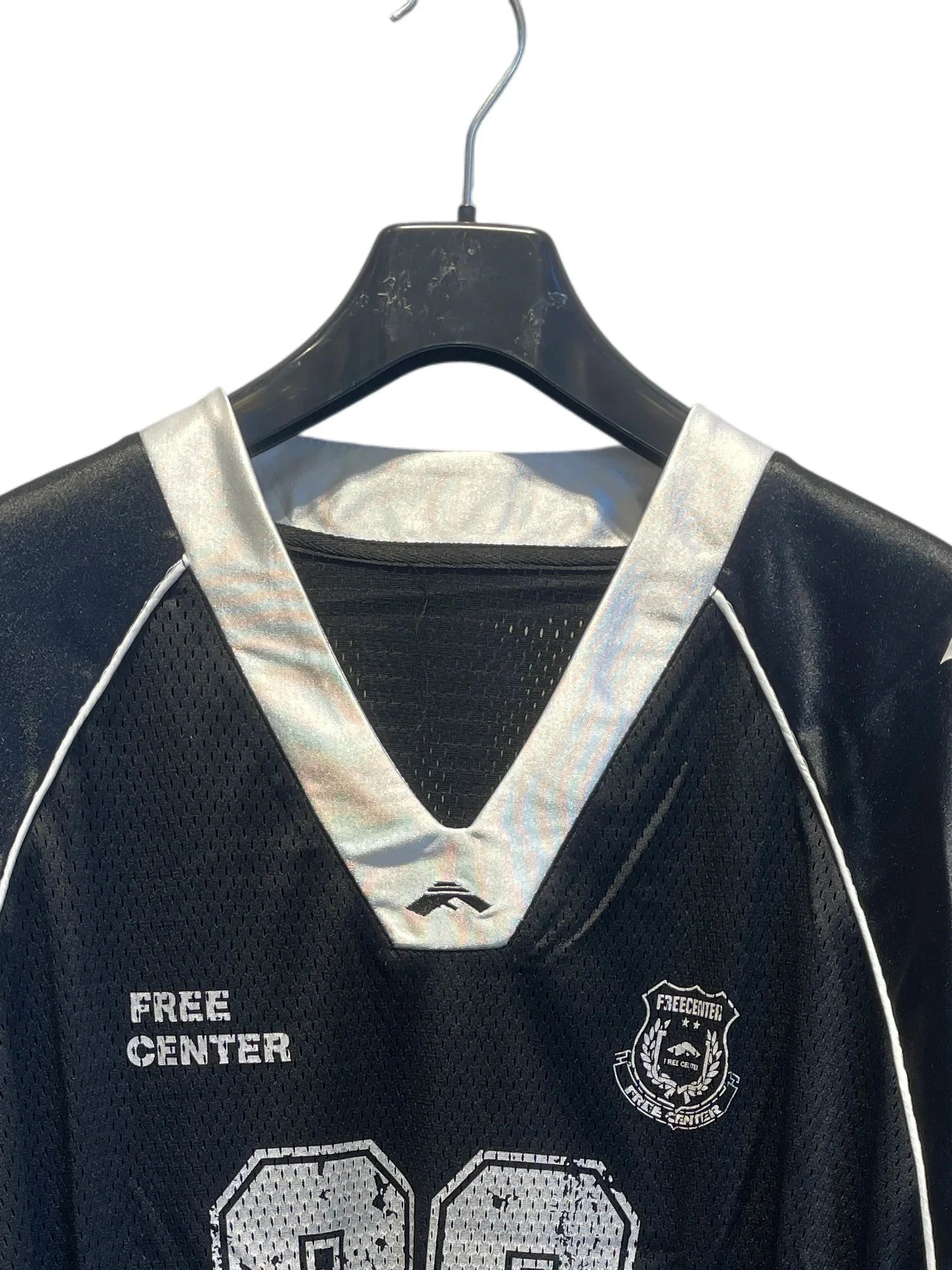 80 silver black American long sleeve Black