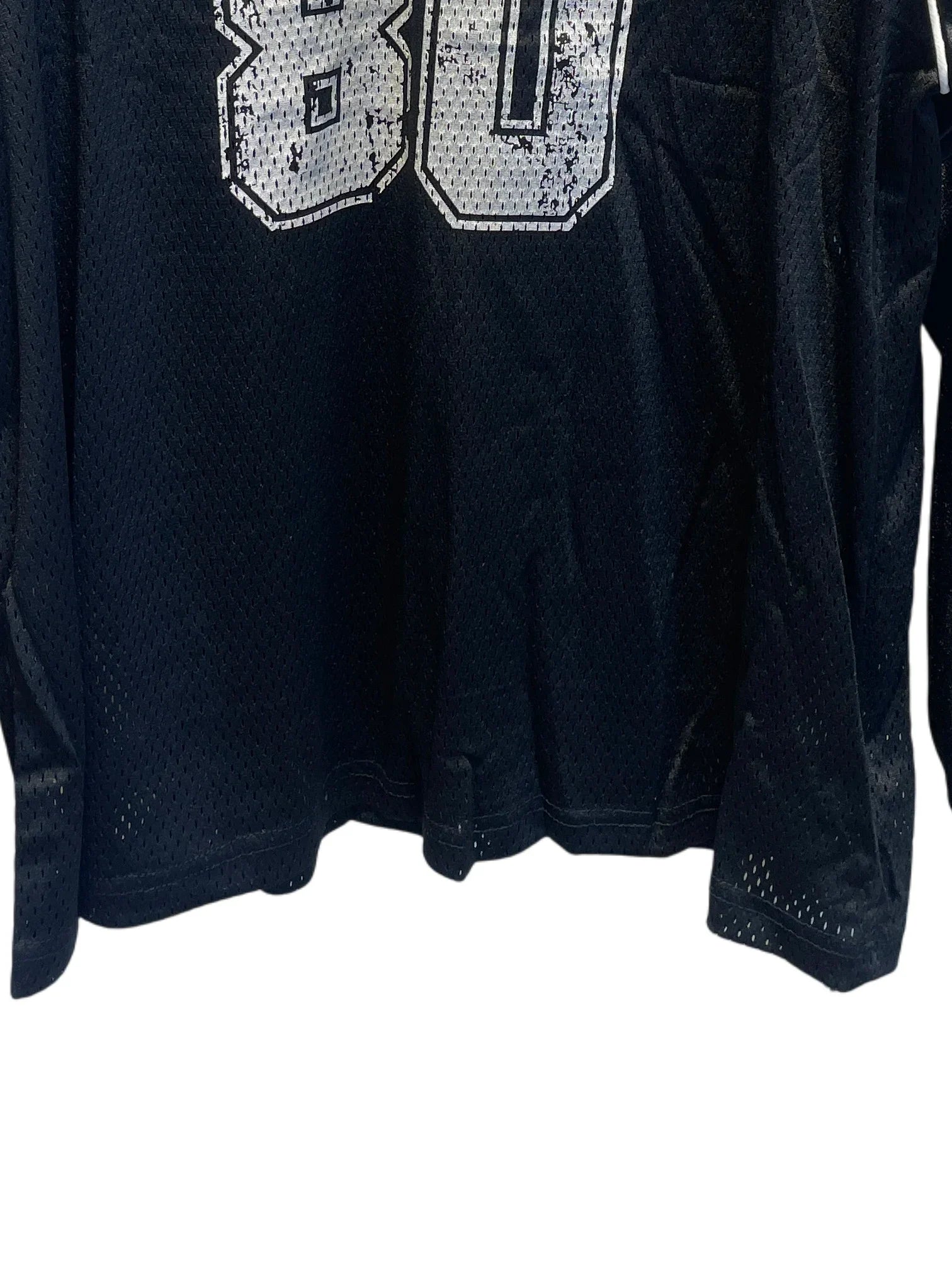 80 silver black American long sleeve Black