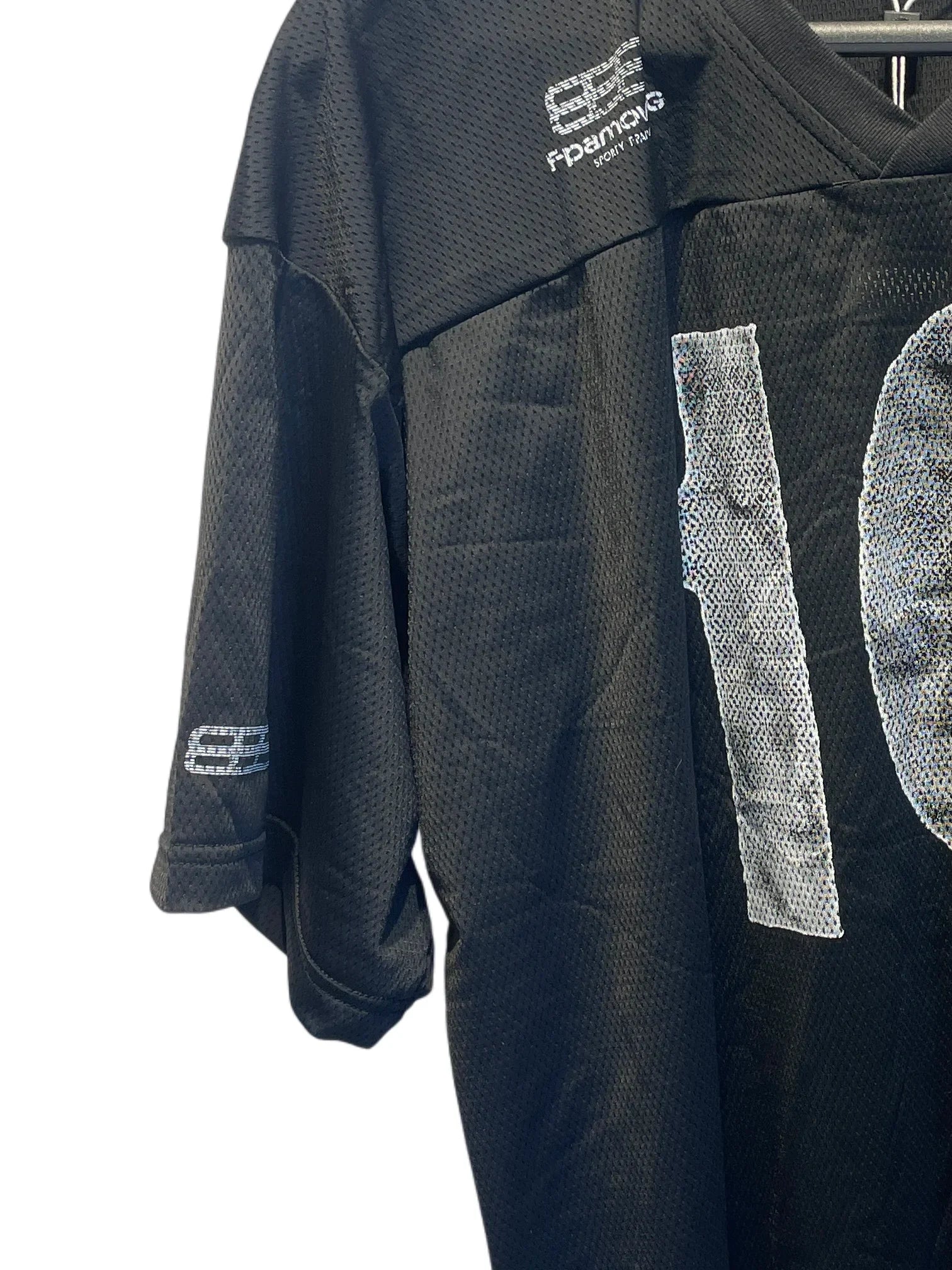 Mottled pattern number 10 jersey black Black