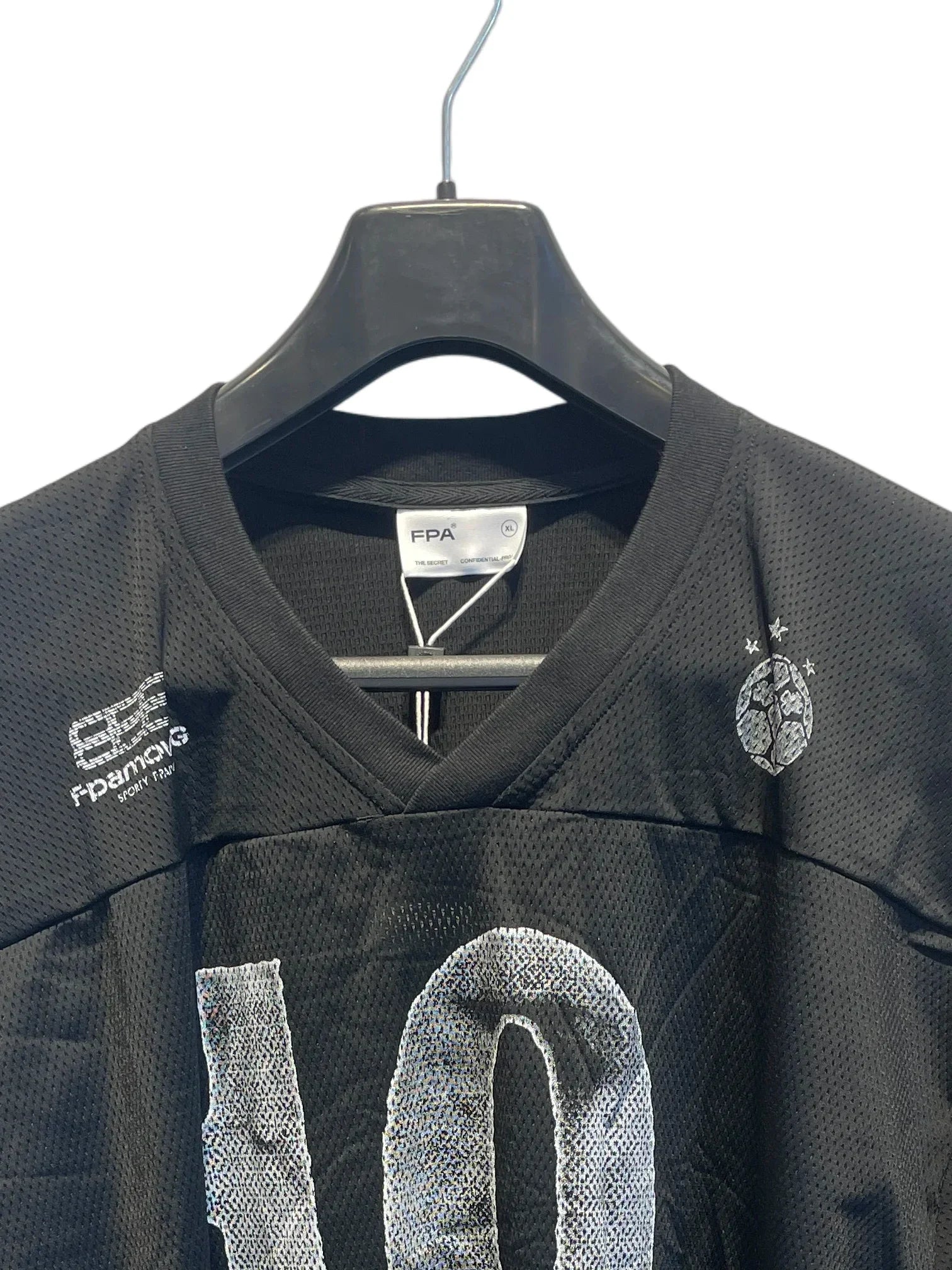 Mottled pattern number 10 jersey black Black