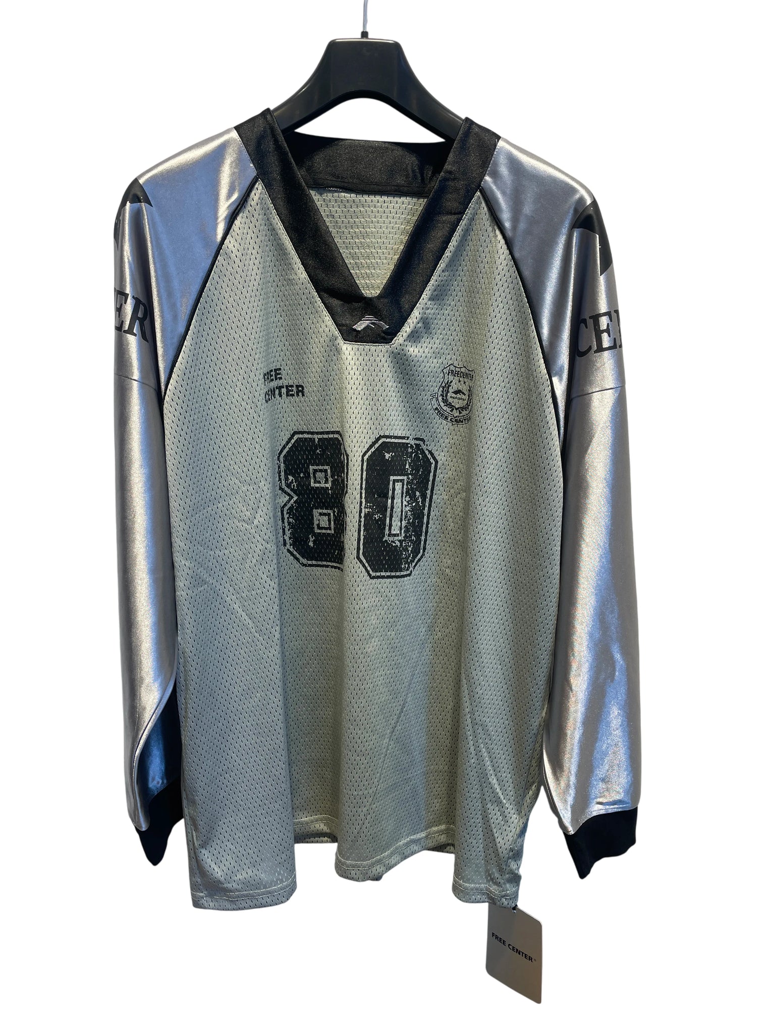 80 silver gray American long sleeve Silver