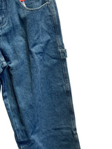 Dragon and Tiger Embroidered Denim Blue