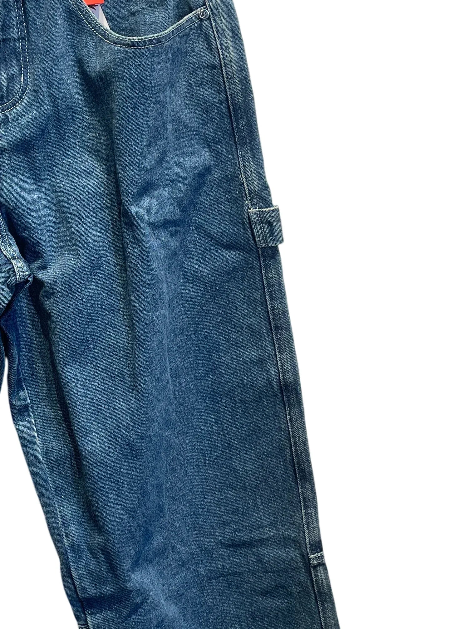Dragon and Tiger Embroidered Denim Blue