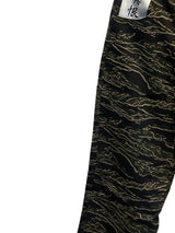 Dragon embroidered camouflage trousers Black