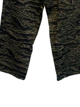 Dragon embroidered camouflage trousers Black