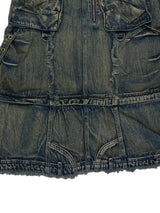 Detachable denim skirt Blue