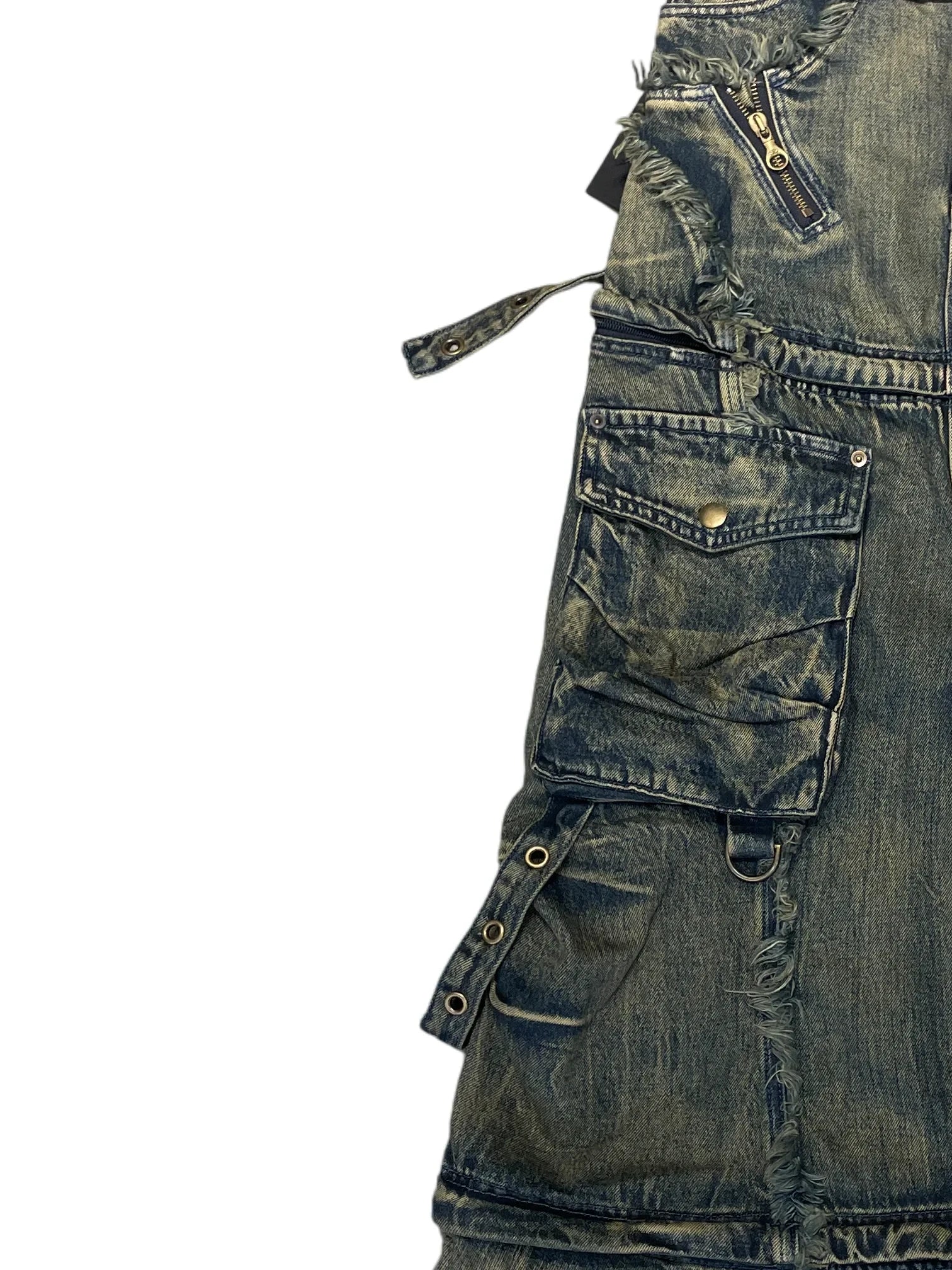 Detachable denim skirt Blue
