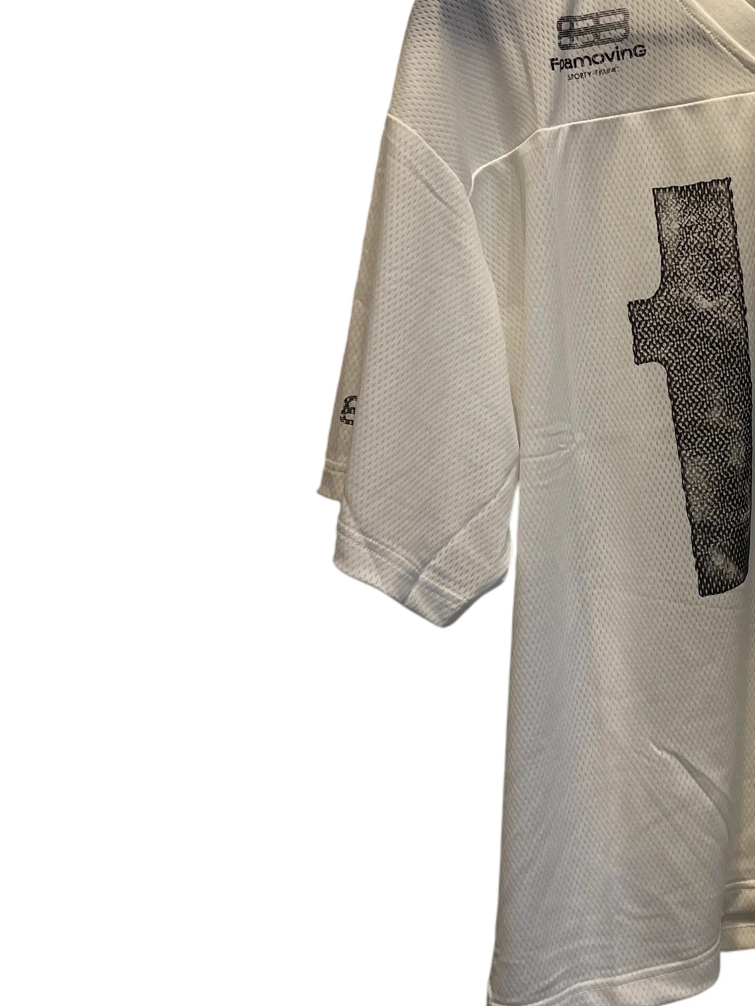 Mottled pattern number 10 jersey white White