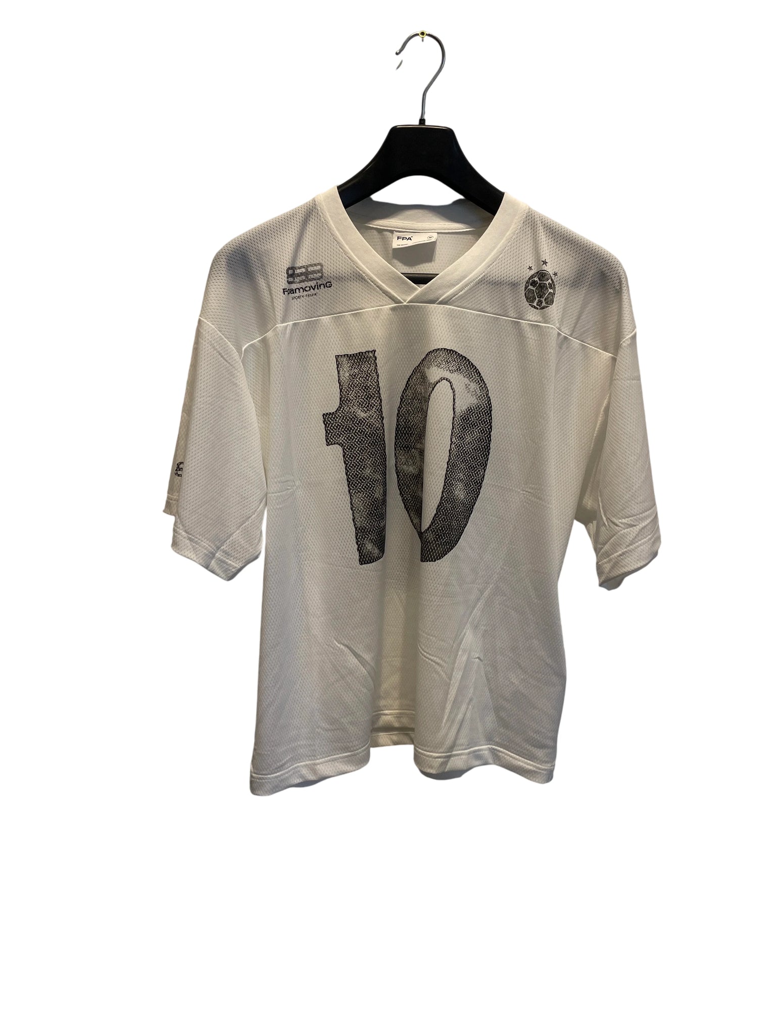 Mottled pattern number 10 jersey white White