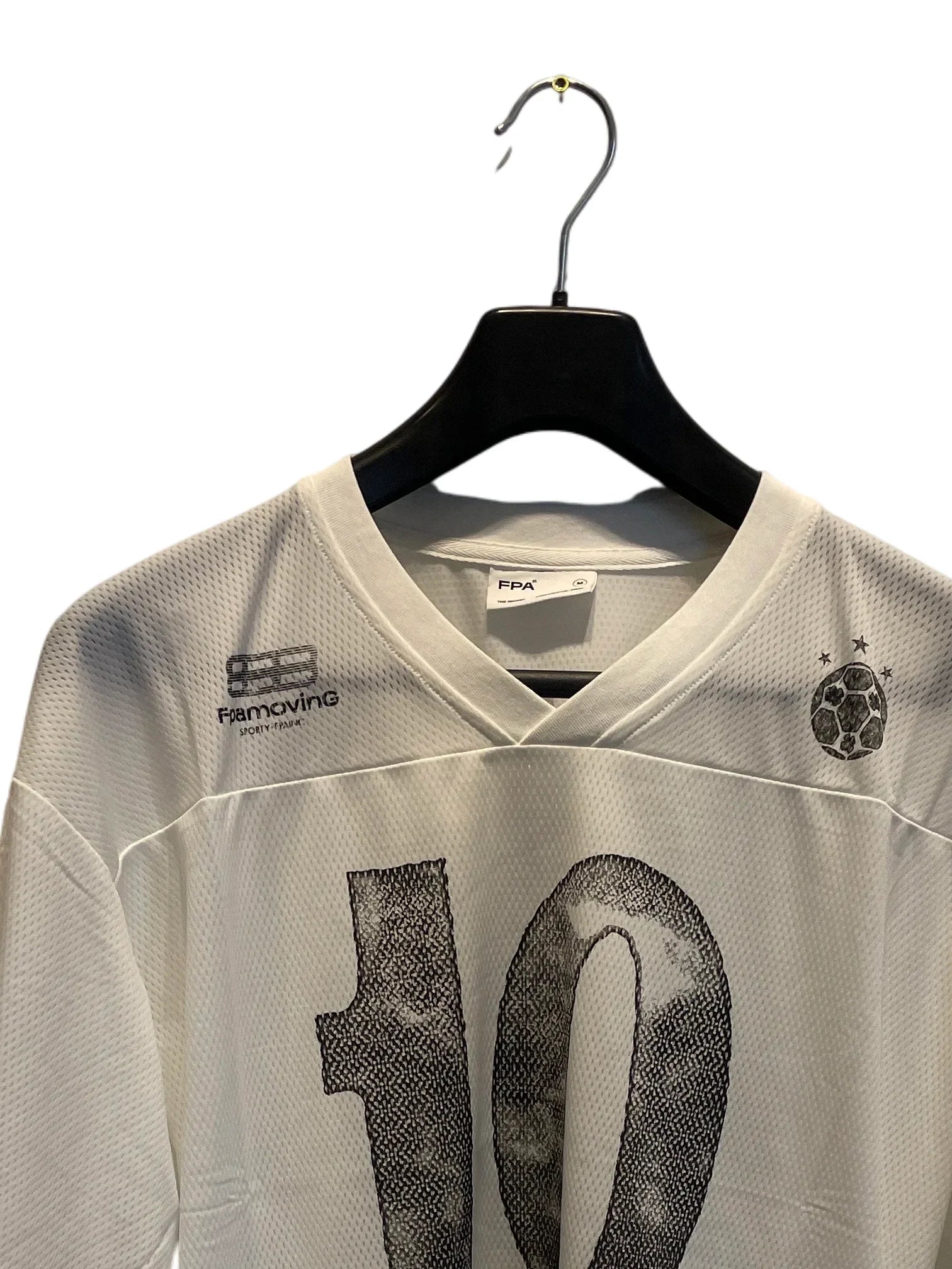 Mottled pattern number 10 jersey white White