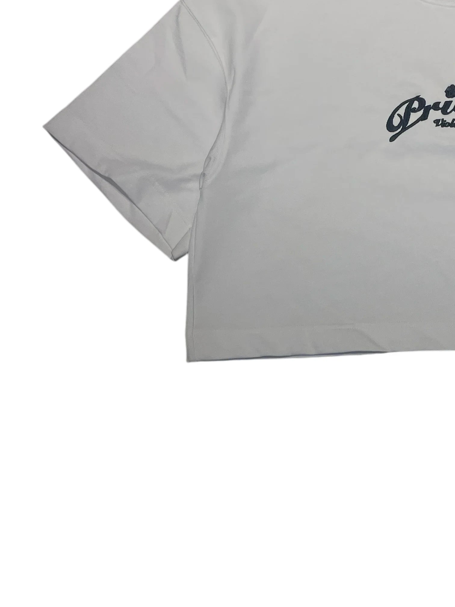 Violette Flor Cropped T-shirt White