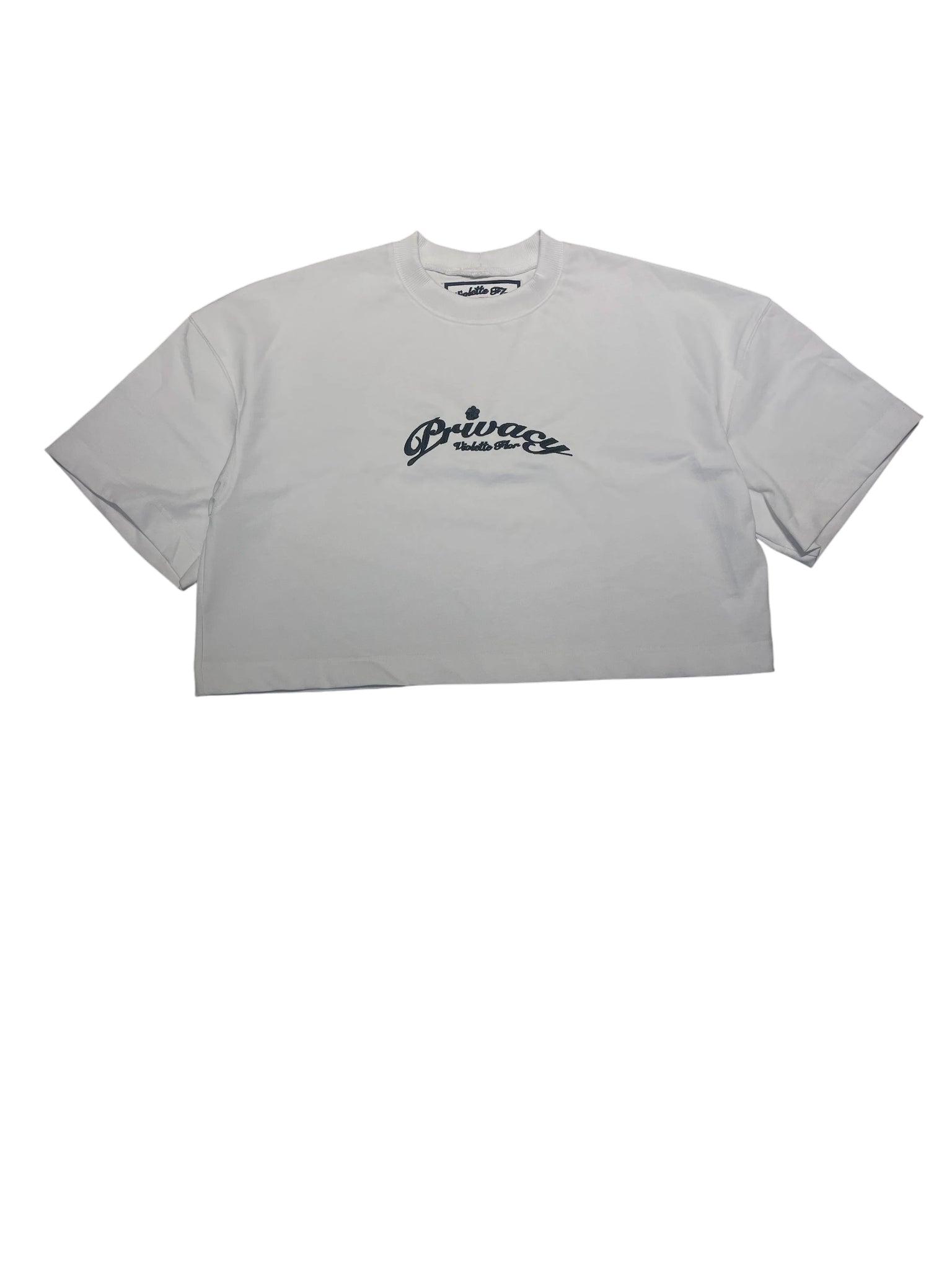 Violette Flor Cropped T-shirt White