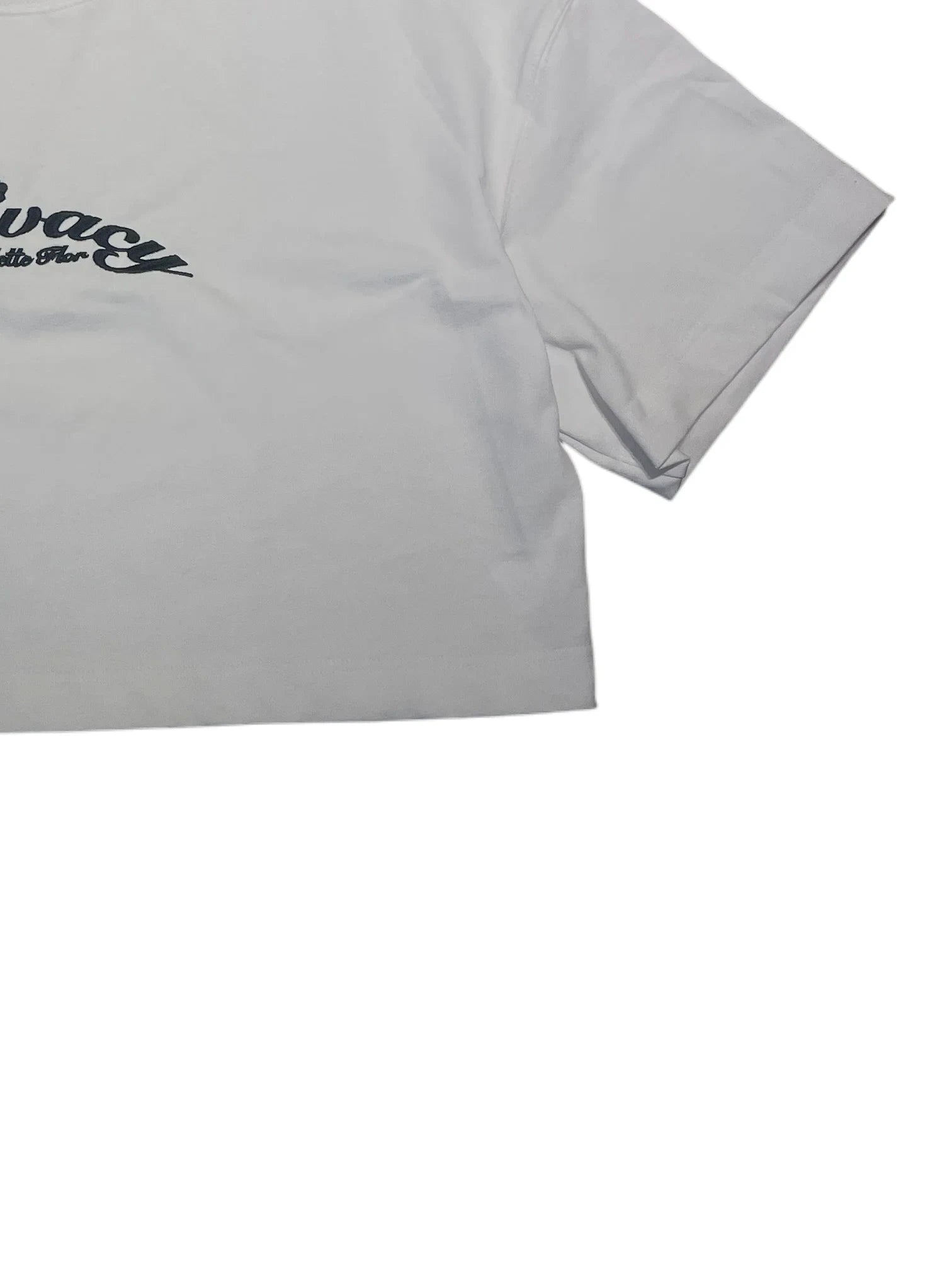 Violette Flor Cropped T-shirt White