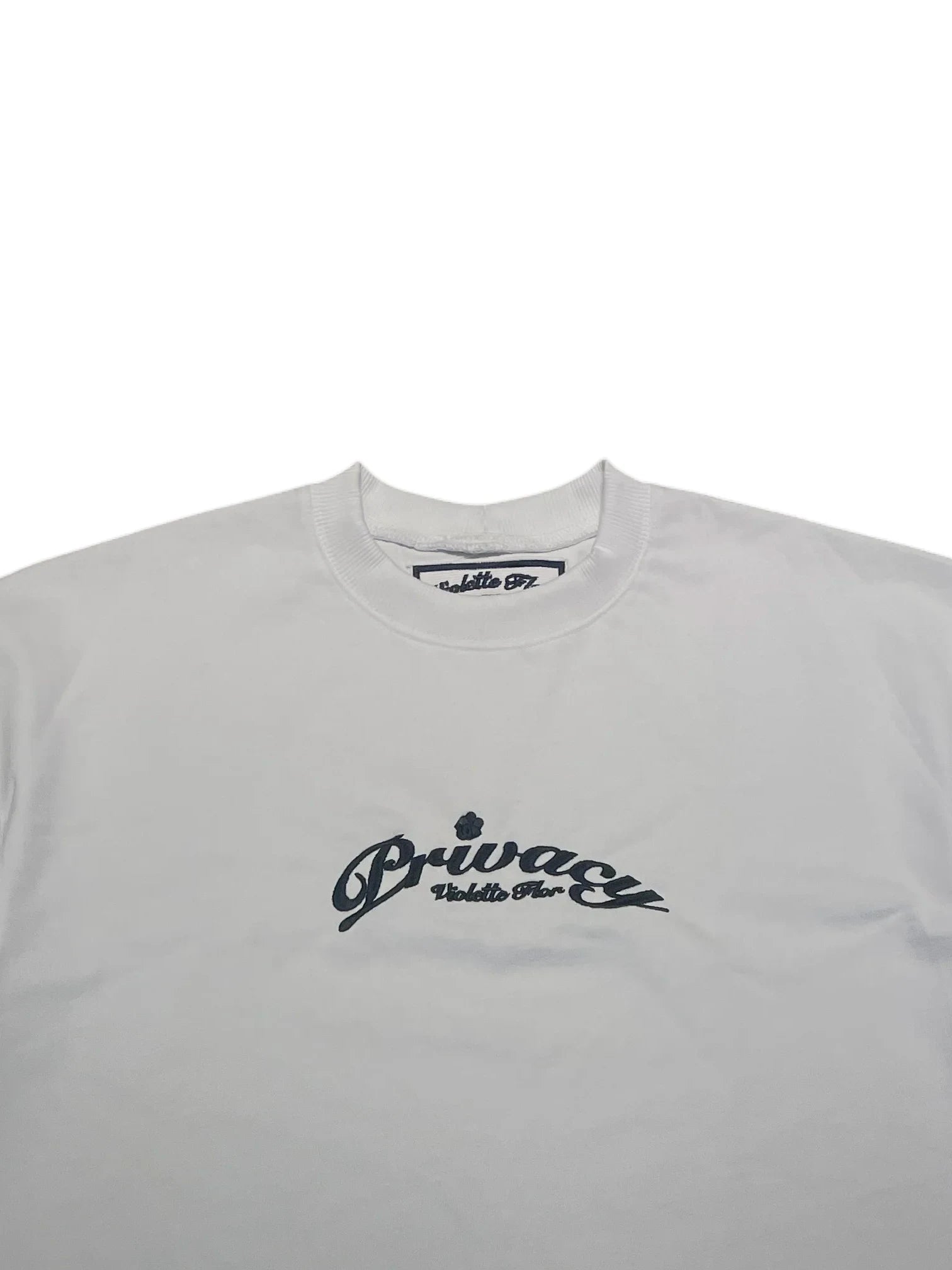 Violette Flor Cropped T-shirt White
