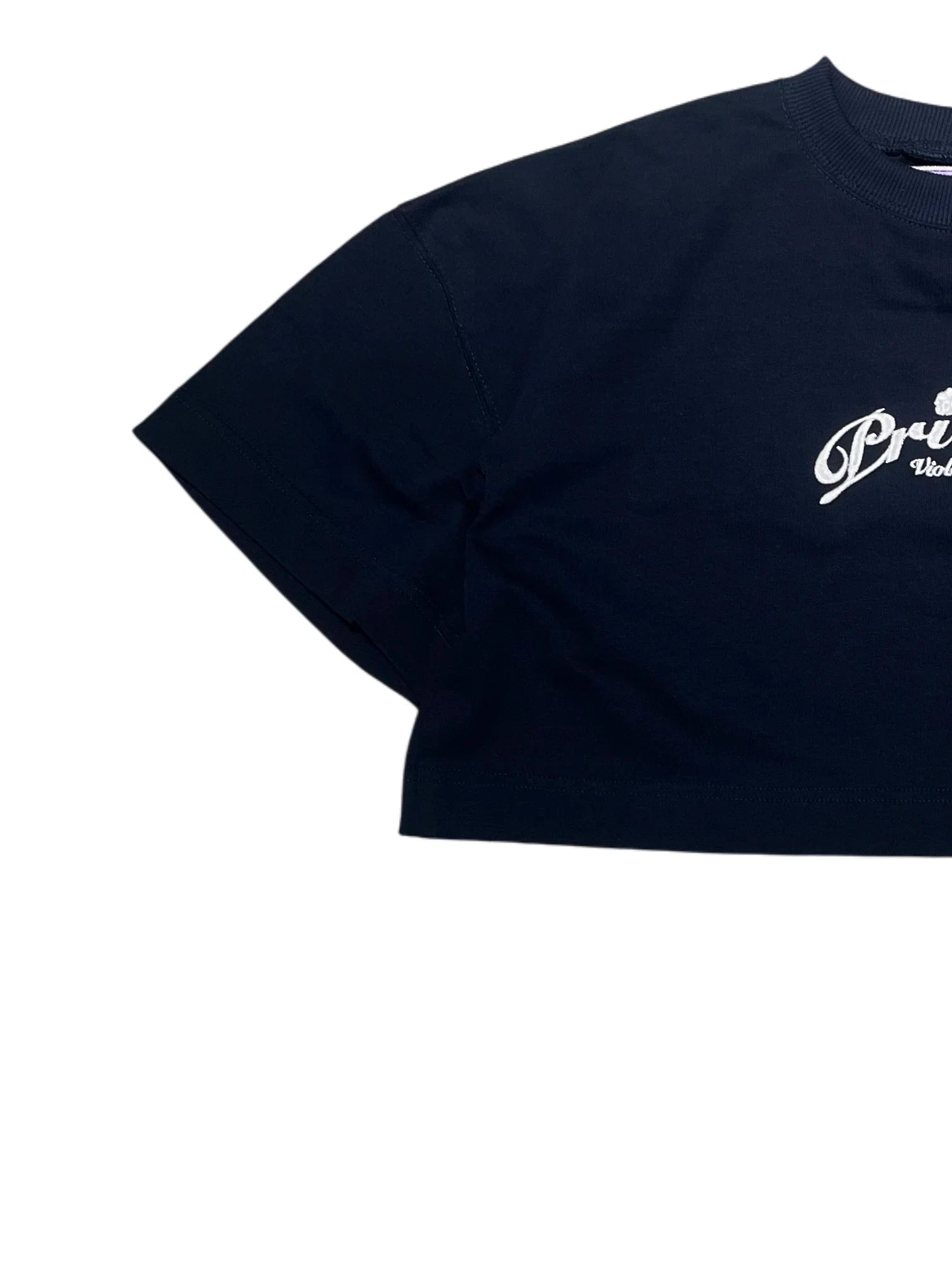 Violette Flor Cropped T-shirt Blue