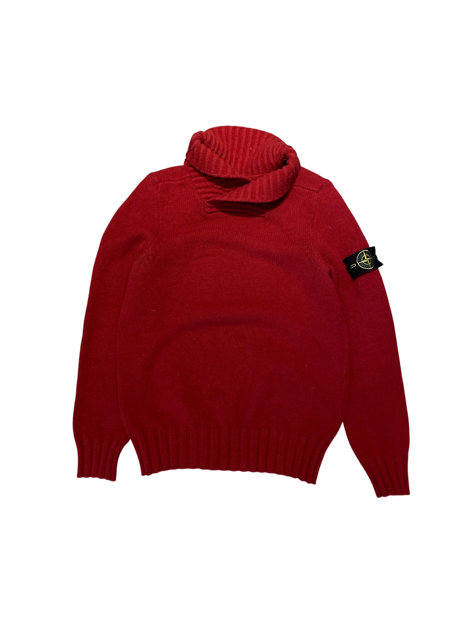 Stone Island Turtleneck Sweater L Red