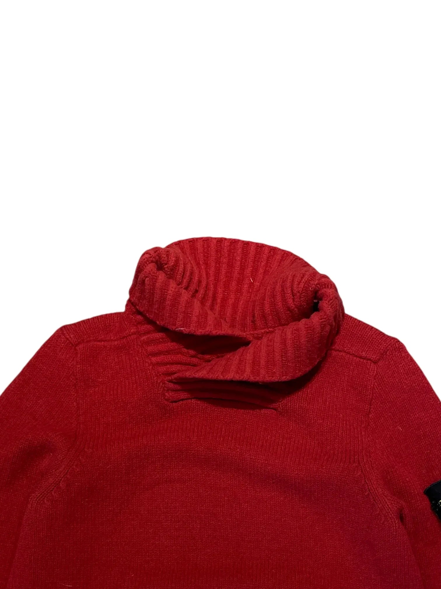 Stone Island Turtleneck Sweater L Red
