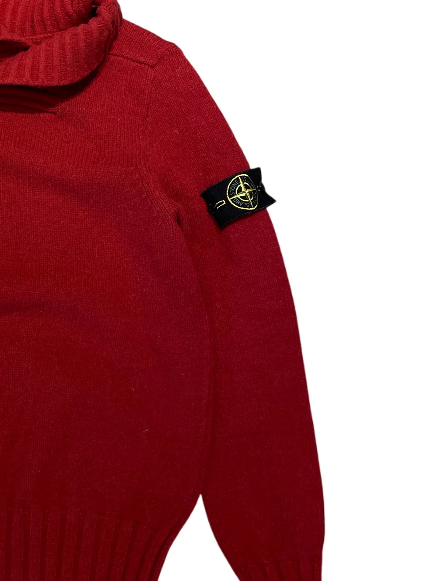 Stone Island Turtleneck Sweater L Red