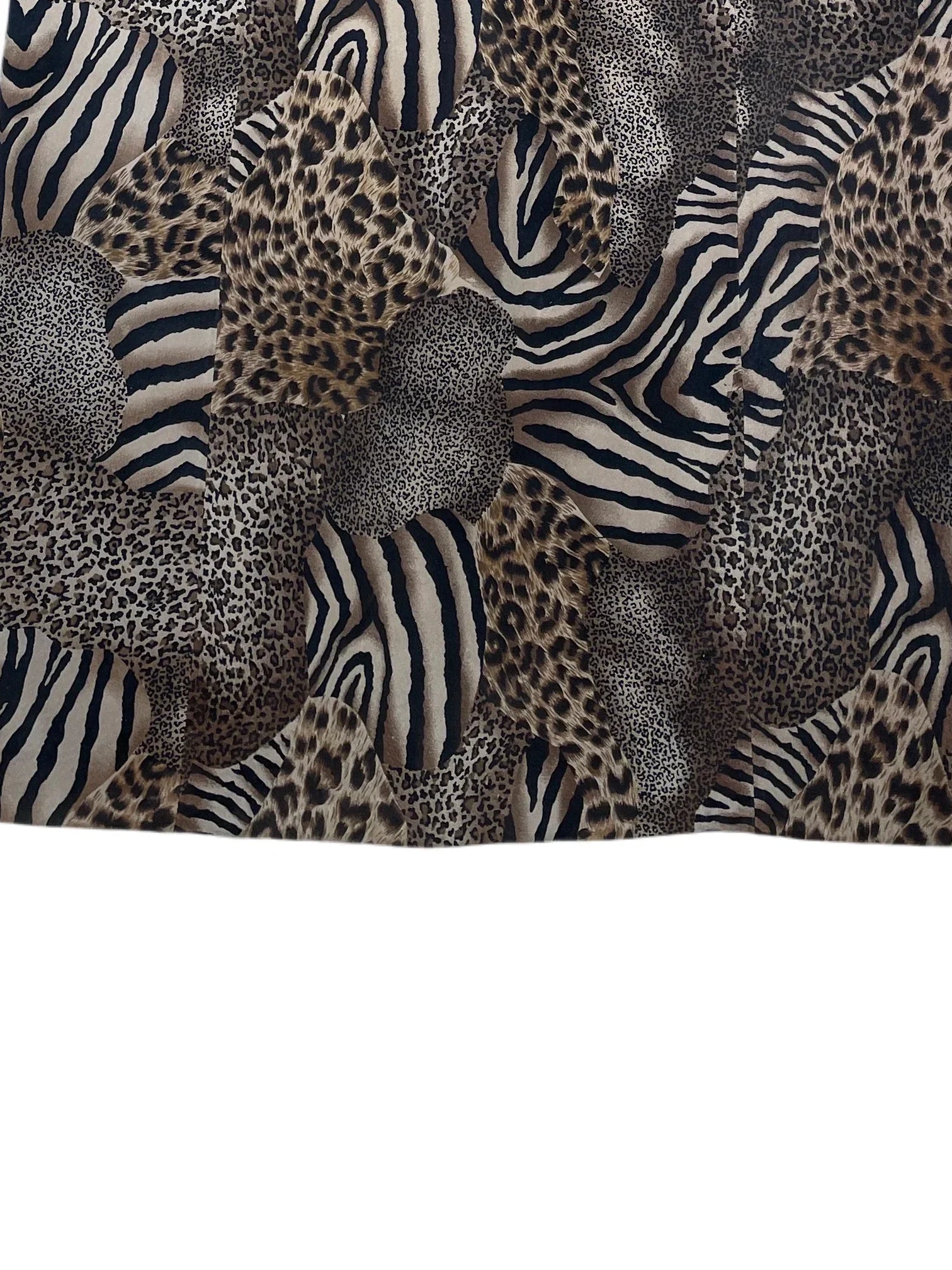 Leather Animal Dress 38 Brown