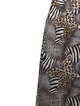 Leather Animal Dress 38 Brown