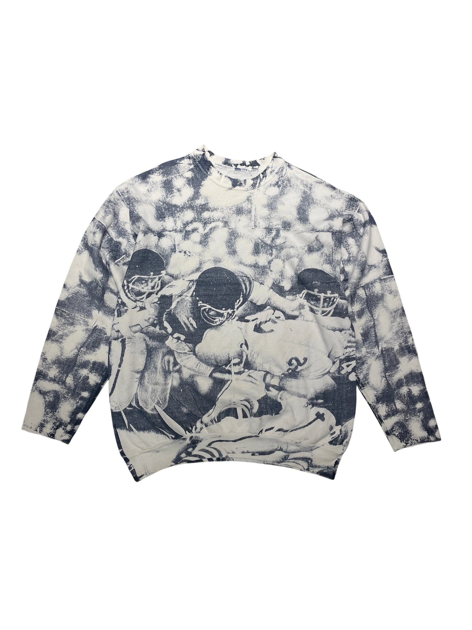 Crewneck Football Themed White