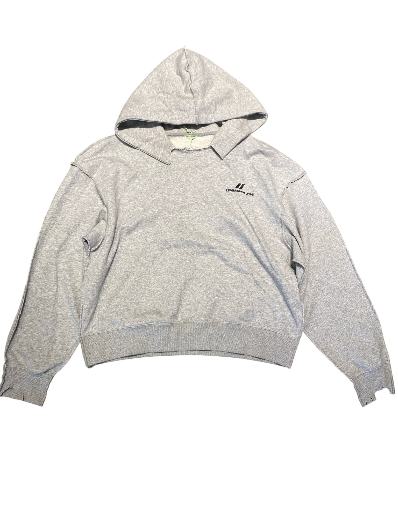UMAMIISM Ripped Hoodie XL Gray