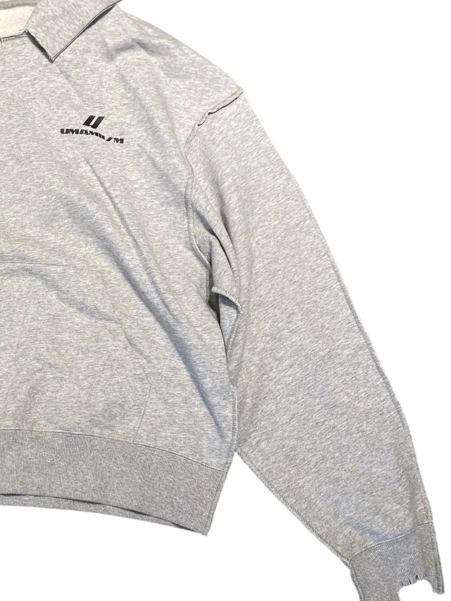 UMAMIISM Ripped Hoodie XL Gray