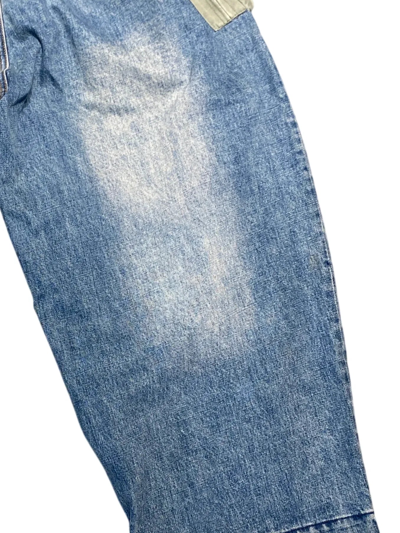 Panelled Denim Trousers L Blue