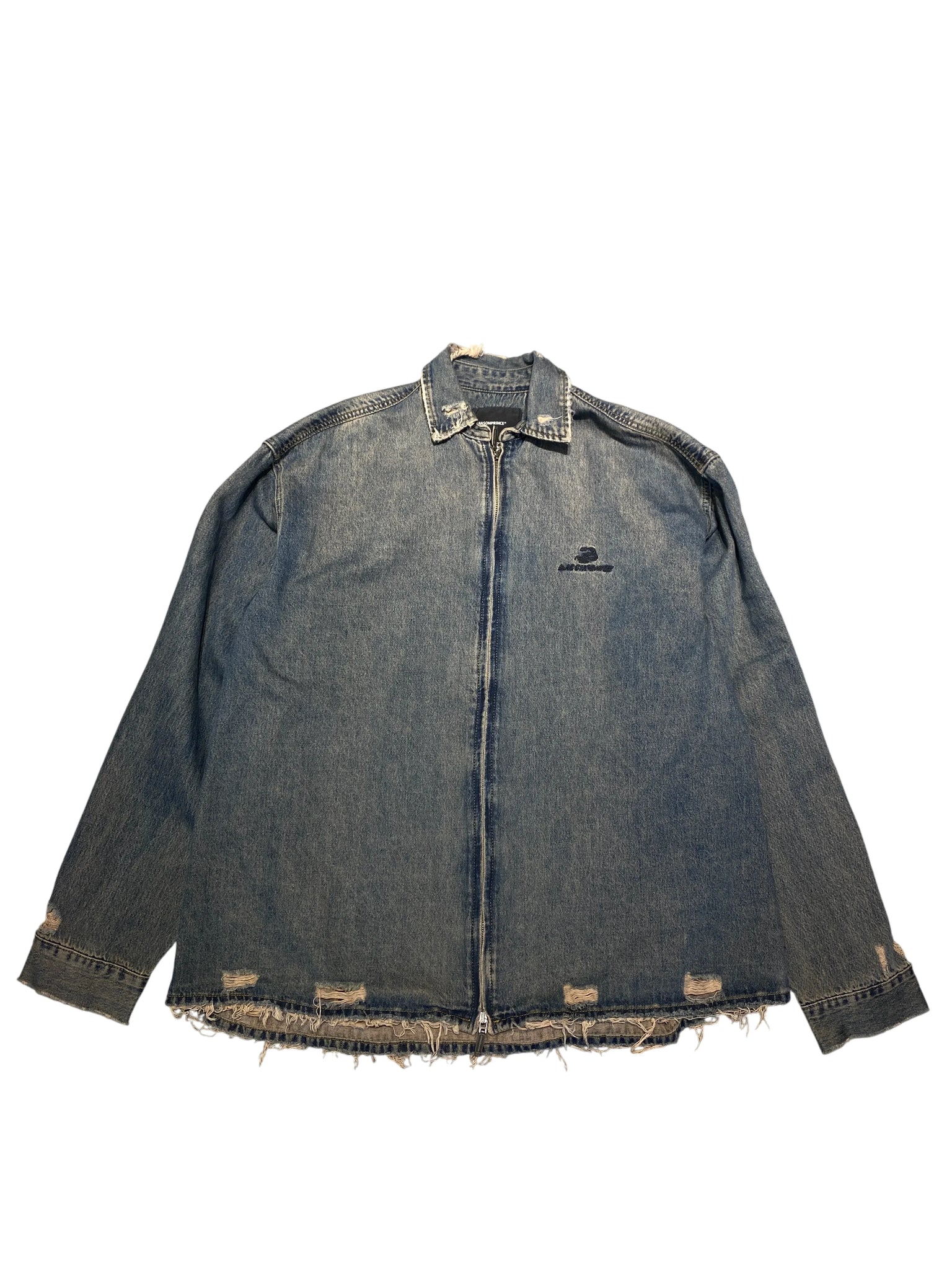 MP Ripped Denim Jacket L/ XL Blue