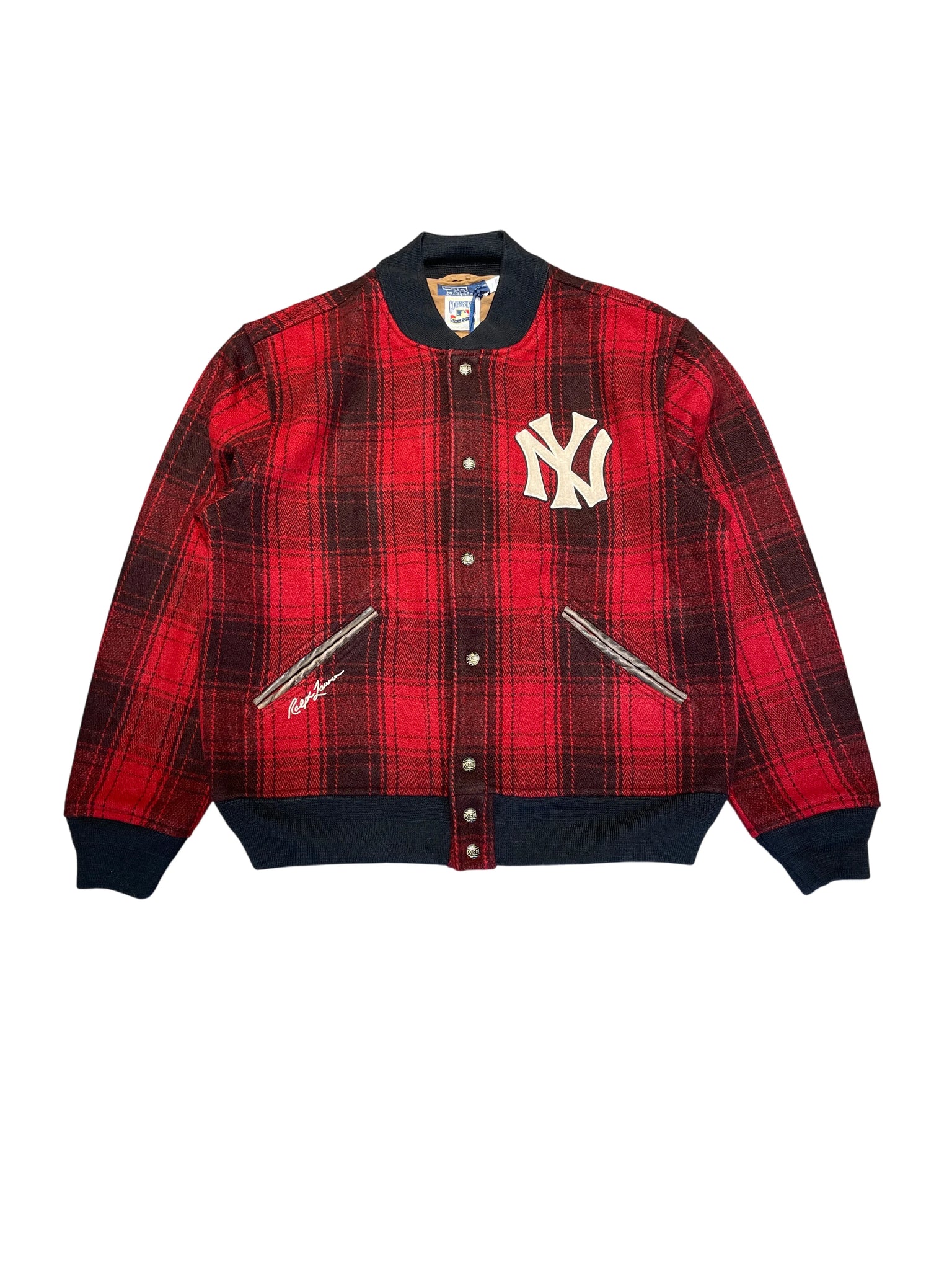 Polo Ralph Lauren x New York Yankees Plaid Jacket L Red
