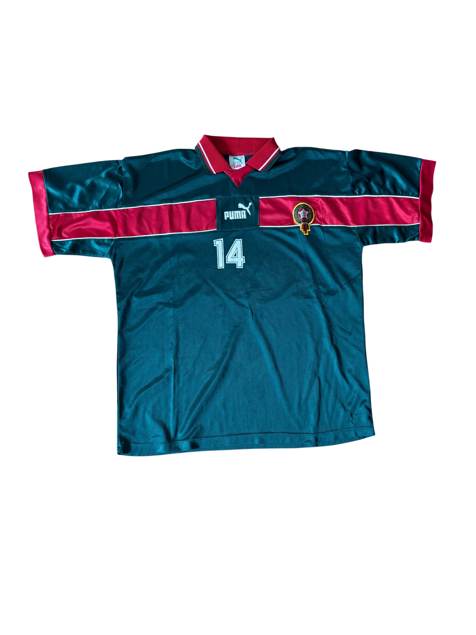 Puma Morocco 1998 Bassir Jersey XL Green