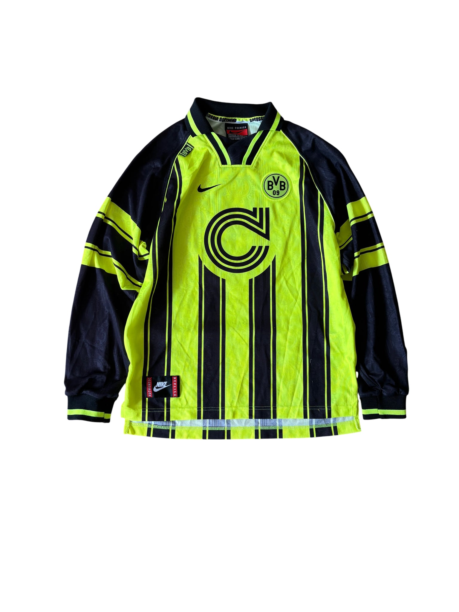 Nike BVB 1996/97 #9 K.-H. Riedle Jersey M Yellow