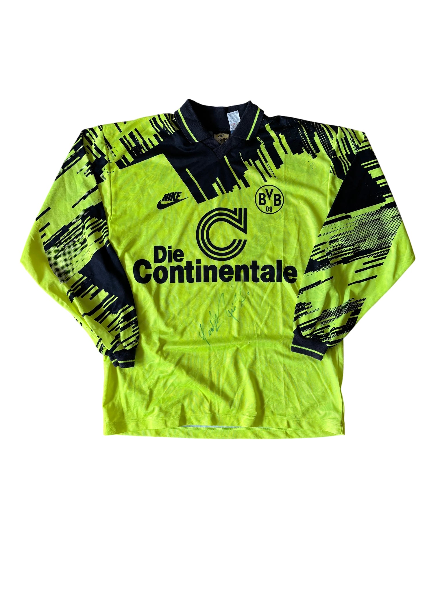 Nike BVB 1993/94 signed Jersey M Yellow